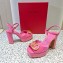 Valentino Heel 11cm Platform 3cm Vlogo sandals in Patent leather Pink