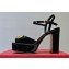 Valentino Heel 11cm Platform 3cm Vlogo sandals in Patent leather Black