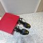 Valentino Heel 11cm Platform 3cm Vlogo sandals in Patent leather Black