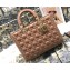 Dior Large Lady Dior Bag in Cannage Lambskin Nude