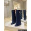 Givenchy Heel 8.5cm Shark Lock boots petrol Blue with strass 2023