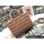 Dior Large Lady Dior Bag in Cannage Lambskin Nude