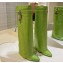 Givenchy Heel 8.5cm Shark Lock boots Light Green with strass 2023