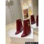 Givenchy Heel 8.5cm Shark Lock ankle boots in smooth calfskin leather Dark Red 2023