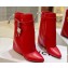 Givenchy Heel 8.5cm Shark Lock ankle boots in smooth calfskin leather Red 2023