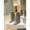 Givenchy Heel 8.5cm Shark Lock ankle boots in smooth calfskin leather Gray 2023