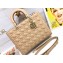 Dior Large Lady Dior Bag in Cannage Lambskin Beige
