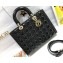 Dior Large Lady Dior Bag in Patent Cannage Calfskin Black