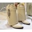 Givenchy Heel 8.5cm Shark Lock ankle boots in smooth calfskin leather Stitching Beige 2023
