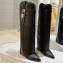 Givenchy Heel 8.5cm Shark Lock boots in smooth calfskin leather Stitching Black 2023