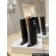 Givenchy Heel 8.5cm Shark Lock boots in smooth calfskin leather Stitching Black 2023