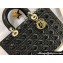 Dior Large Lady Dior Bag in Patent Cannage Calfskin Black