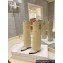 Givenchy Heel 8.5cm Shark Lock boots in smooth calfskin leather Stitching Beige 2023