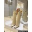 Givenchy Heel 8.5cm Shark Lock boots in smooth calfskin leather Stitching Beige 2023
