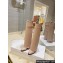 Givenchy Heel 8.5cm Shark Lock boots in smooth calfskin leather Stitching Nude 2023