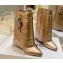 Givenchy Heel 8.5cm Shark Lock ankle boots in metallized leather Gold 2023