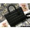 Dior Large Lady Dior Bag in Black Ultramatte Cannage Calfskin