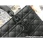 Dior Large Lady Dior Bag in Black Ultramatte Cannage Calfskin