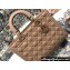 Dior Large Lady Dior Bag in Nude Ultramatte Cannage Calfskin