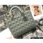 Dior Large Lady Dior Bag in Gray Ultramatte Cannage Calfskin