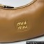 Miu Miu Leather hobo bag 5BC161 Brown