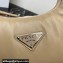 Prada Soft padded nappa leather mini-bag 1BA384 Beige 2023