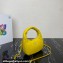 Prada Soft padded nappa leather mini-bag 1BA384 Yellow 2023