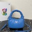 Prada Soft padded nappa leather mini-bag 1BA384 Blue 2023