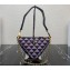 Prada Symbole leather and fabric mini bag 1BC176 Black/Purple 2023