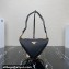 Prada Symbole leather and fabric mini bag 1BC176 Black/Purple 2023