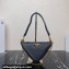 Prada Symbole leather and fabric mini bag 1BC176 Black/Green 2023