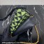 Prada Symbole leather and fabric mini bag 1BC176 Black/Green 2023