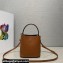 Prada Panier leather mini-bag 1BA373 Brown 2023
