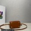 Prada Panier leather mini-bag 1BA373 Brown 2023