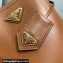 Prada Panier leather mini-bag 1BA373 Brown 2023