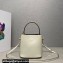 Prada Panier leather mini-bag 1BA373 White 2023