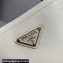 Prada Panier leather mini-bag 1BA373 White 2023