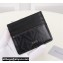 Dior Card Holder in Black CD Diamond Canvas