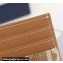 Dior Card Holder in Brown CD Diamond Canvas