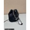 Prada Nylon Mini Bucket Bag 1BH612 Black 2023