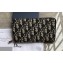 Dior Zipped Long Wallet in Beige and Black Dior Oblique Jacquard