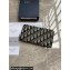 Dior Zipped Long Wallet in Beige and Black Dior Oblique Jacquard