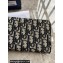 Dior Zipped Long Wallet in Beige and Black Dior Oblique Jacquard