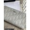 Dior Zipped Long Wallet in Gray Dior Oblique Galaxy Calfskin