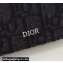 Dior Flap Card Holder in Black Dior Oblique Jacquard