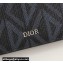 Dior Flap Card Holder in Black CD Diamond Canvas