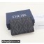 Dior Flap Card Holder in Black CD Diamond Canvas