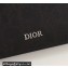 Dior Flap Card Holder in Black Dior Oblique Galaxy Calfskin