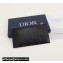Dior Zipped Card Holder in Black CD Diamond Canvas