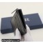 Dior Zipped Card Holder in Black CD Diamond Canvas